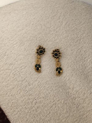 Green drop stone Earings