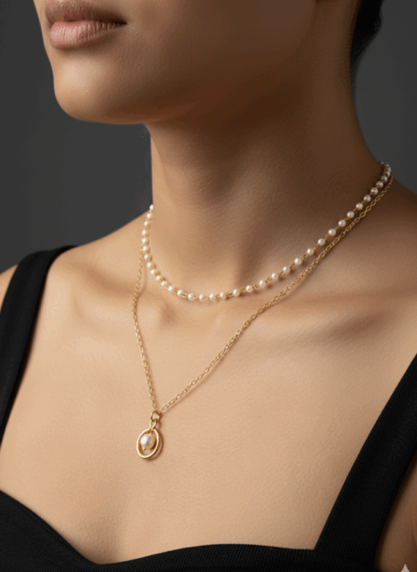 Dew Drops with pearlish neckpiece