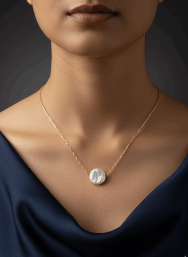 Coin Pearl drop Neckpice